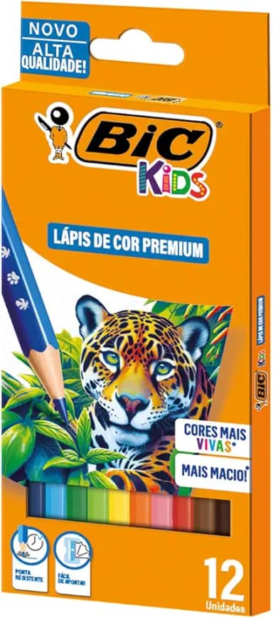 BIC, Lápis de Cor Premium, BIC KIDs, 12 cores
