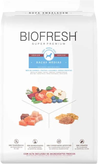 HERCOSUL Ração Biofresh Super Premium Senior Médio 10 1Kg