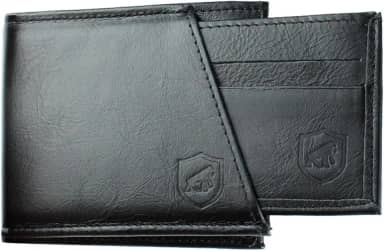 Carteira Masculina em Couro 100% Animal com Porta Cartão Removível e 6 Compartimentos + Espaço para Notas, 3 anos de Garantia, Dinamic Preta