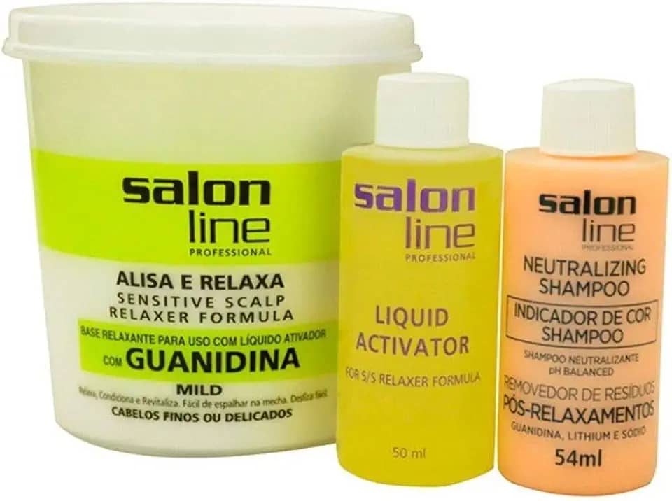 Salon Line, Guanidina Tradicional, Mild Alisa e Relaxa, 215g