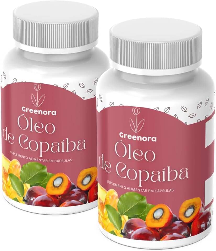 Óleo de Copaíba 500mg - Kit com 02 Frascos de 120 Cápsulas - 500mg por cápsula