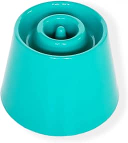 Comedouro Funcional Lento e Alto Dog Eat Verde Água Tamanho P para Cães
