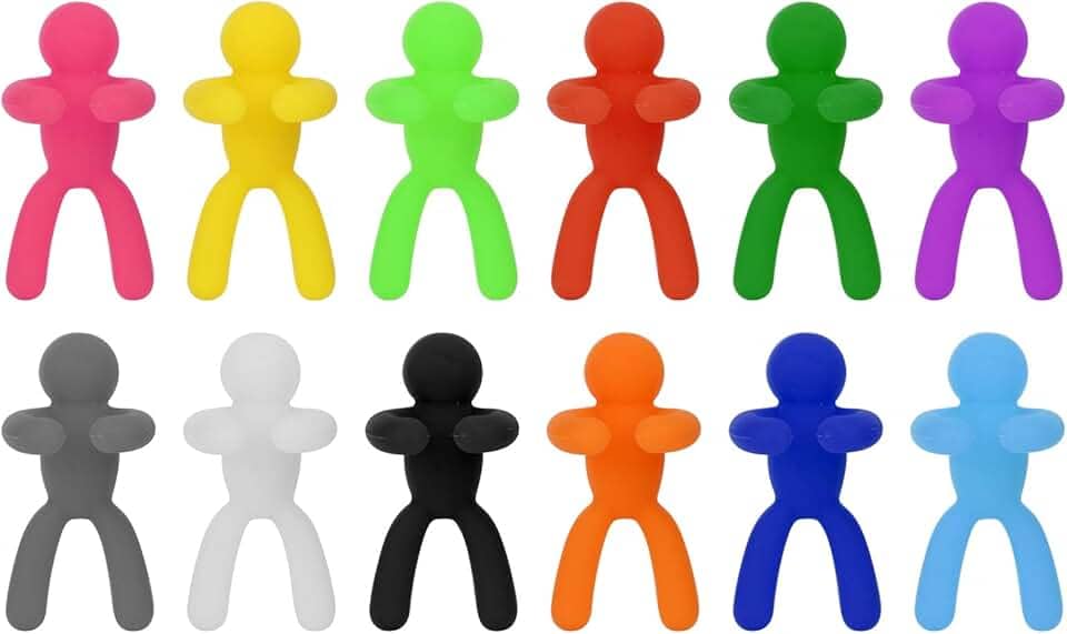 Marcador de taça de vinho de silicone, etiquetas personalizadas de bebida festiva para taça de vinho tinto, 12 cores, para várias atividades de festa