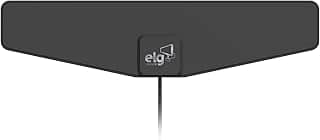 ELG, HDTVSLIM50, Antena Digital Interna para TV Falcon, Compatível com Sinal Analógico e Digital, Cabo de 10m, Ganho de 7dB, Alcance 60km, Cinza