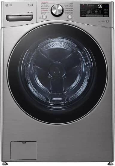 Lava e Seca Lg Smart 18kg Inox Look com Inteligência Artificial Aidd™ Wd18sv2s6b 127v