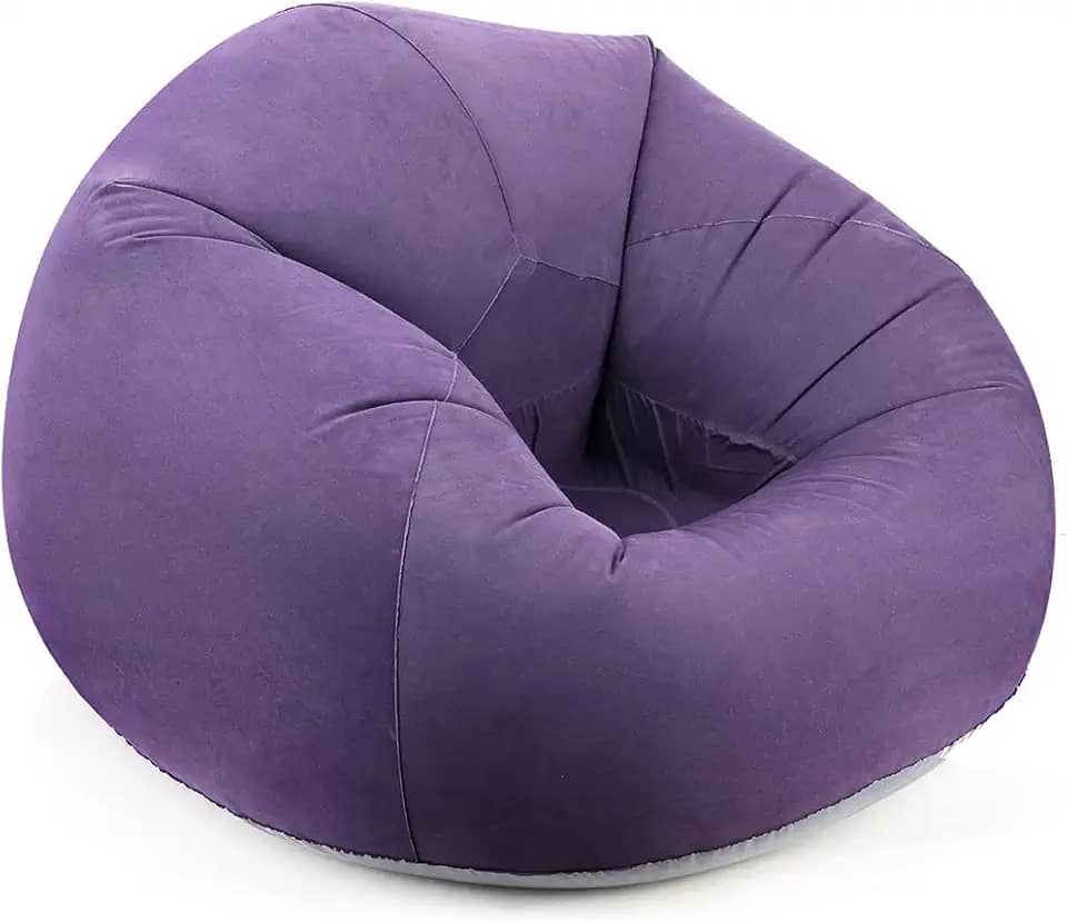Roxo, 76 * 53 cm, Puff, Puff Quarto, Pufe, Sofa Inflavel, Puf, com Dispositivo de Inflação Manual