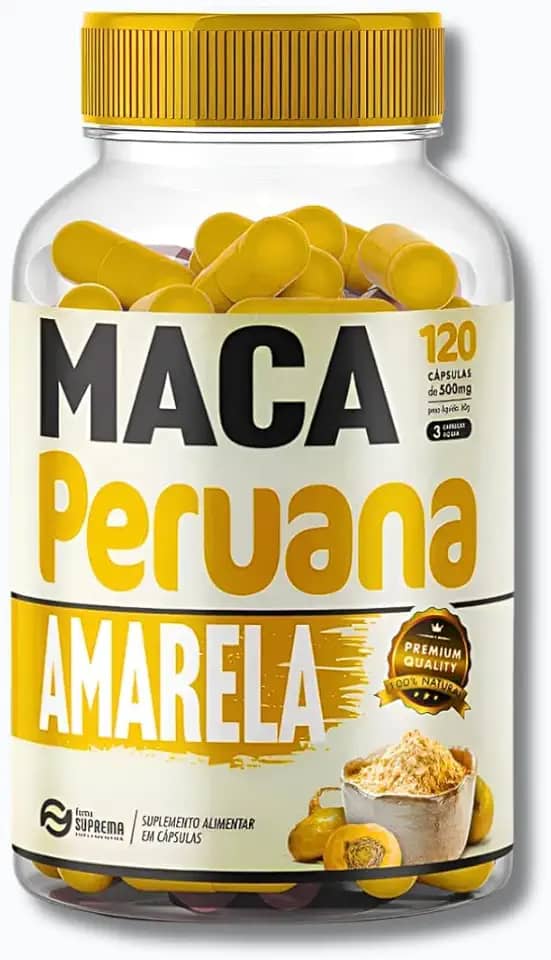 Maca Peruana Amarela Premium 120 Cápsulas 500mg