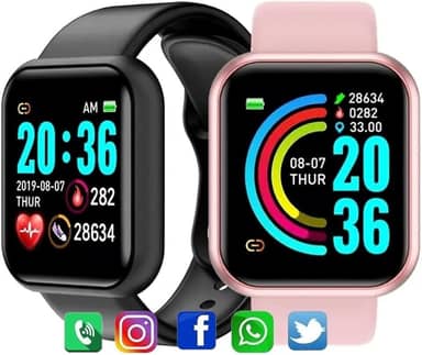 Relogio Inteligente Smartwatch D20 Bluetooth IOS e Android (Preto)