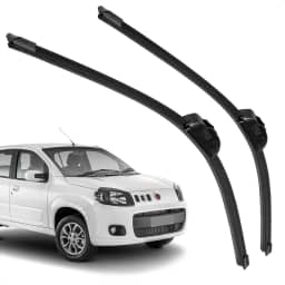 Par Palheta Dianteira Limpadora De Para Brisa Uno Vivace 2011 A 2014 De Silicone