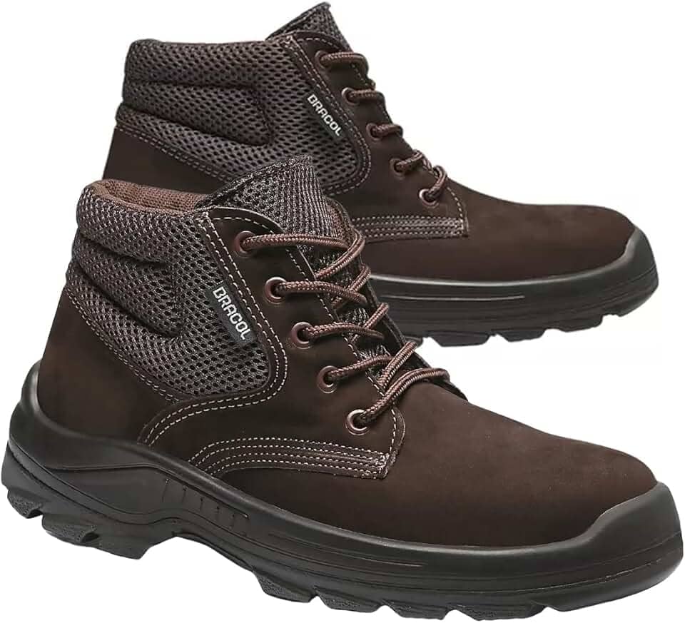 Bota Botina Nobuck Epi Bracol Bae Dubai Cor Preto Bico Pvc