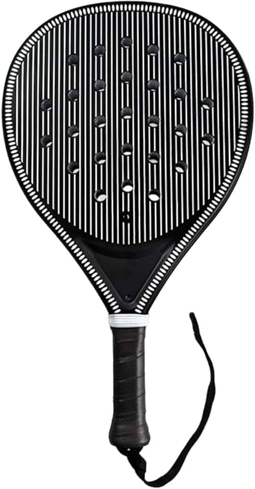 Raquete de tênis padel com enchimento de EVA e alça de pulso, superfície de fibra de carbono, raquete de tênis padel para iniciantes, adultos e