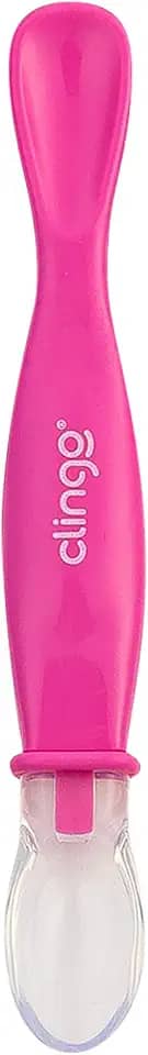 Colher Silicone Ponta Dupla Colors Rosa, Clingo, Rosa
