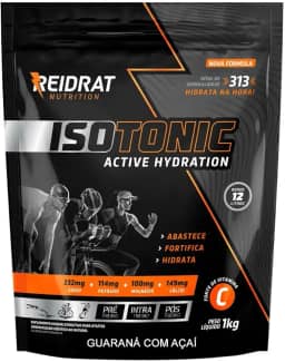 Reidrat Isotonic Pacote 1Kg Sabor Guaraná Com Açaí Suplemento Isotônico Em Pó Repositor Eletrolítico Para Atletas Reposição De Sais Minerais.