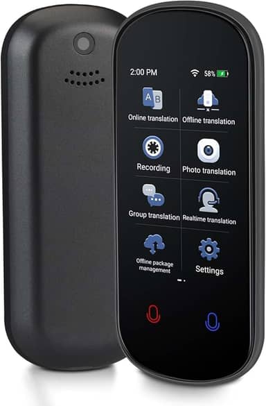 Tradutor Instantaneo, Tradutor de Idiomas em Tempo Real, Dispositivo Tradutor de Idiomas, Tradução de Voz em Tempo Real Bidirecional, Suporte para 138 Idiomas, 17 Traduções Offline