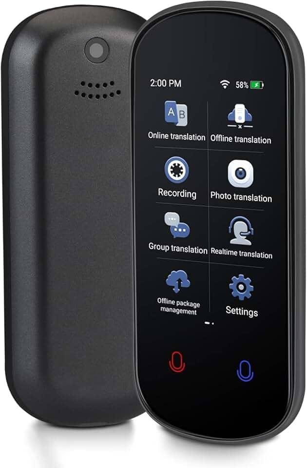 Tradutor Instantaneo, Tradutor de Idiomas em Tempo Real, Dispositivo Tradutor de Idiomas, Tradução de Voz em Tempo Real Bidirecional, Suporte para 138 Idiomas, 17 Traduções Offline