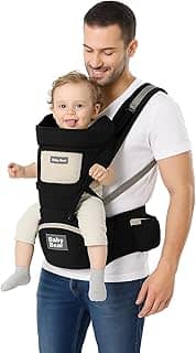 Canguru Para Bebê Ergonômico 20KG Premium 12 Posições 4 Em 1 - Confortável Seguro Ajustável Para Transporte De Criança