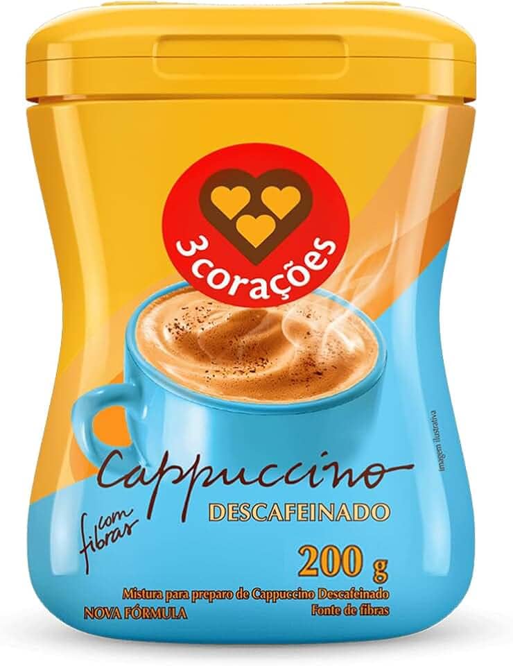 3 Corações Cappuccino Descafeinado, 200g