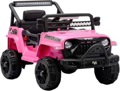 Carrinho Elétrico Infantil Mini Jipe Ride On 12v Maxi Toys (Rosa)