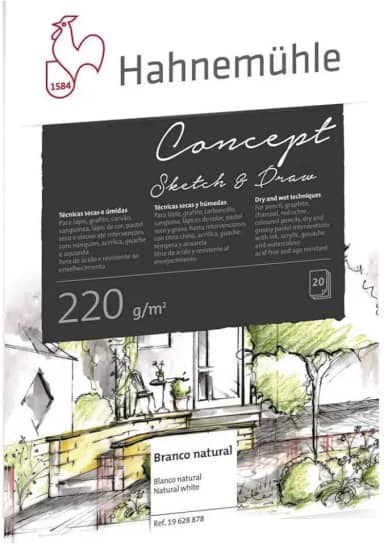 Desenho Concept 220 g/m², A4, 20 fls.