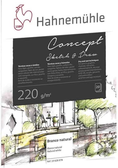 Desenho Concept 220 g/m², A4, 20 fls.