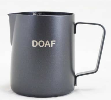 Jarra Cremeira Leiteira Pitcher Inox 350ml Com Marcação Interna de ML e OZ (BLACK)