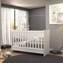 Berço 4 em 1 para Colchão 60 x 130 cm Multimóveis Evolution vira Escrivaninha Fg0541pn Branco