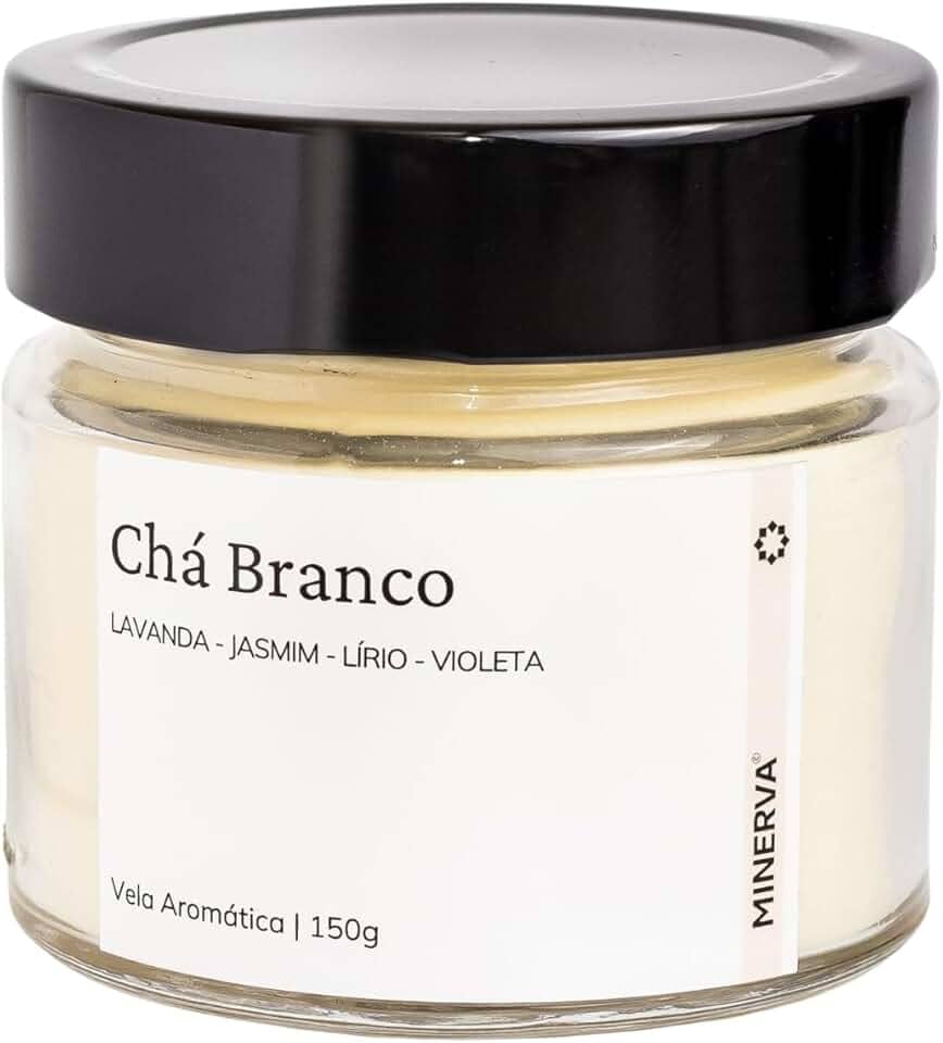 MINERVA - Vela Aromática Perfumada Aroma Chá Branco Bulhões - 150g