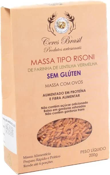 Macarrão Risoni de Lentilha Vermelha Sem Glúten Ceres 200g