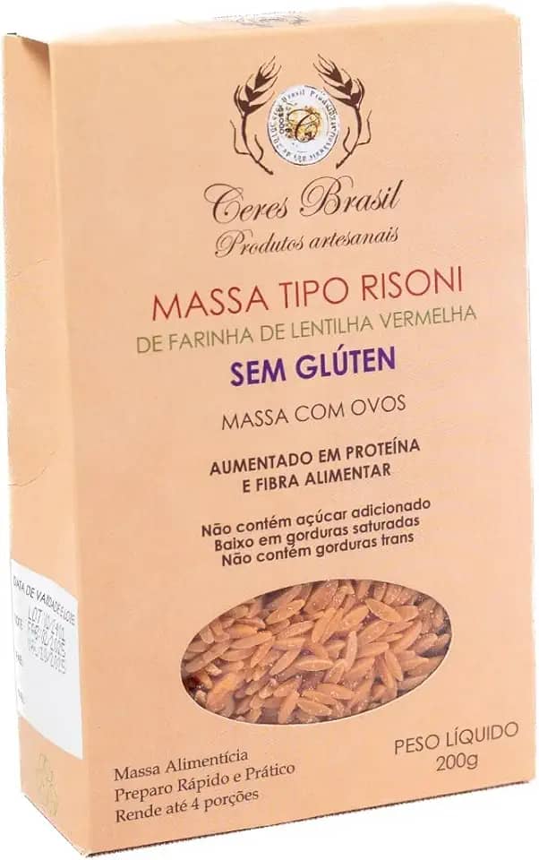 Macarrão Risoni de Lentilha Vermelha Sem Glúten Ceres 200g