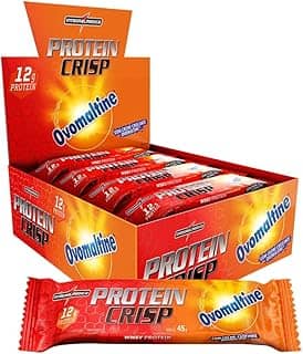 Integralmedica - Barra de Proteína Whey Protein Crisp Bar Ovomaltine - Snack Proteíco - Pré e Pós-Treino - 12 Unidades