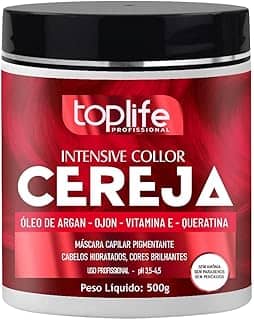 Máscara Matizadora Tonalizante Vermelho Cereja Toplife 500gr