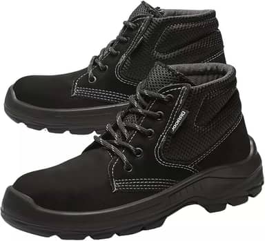 Bota Botina Nobuck Epi Bracol Bae Dubai Cor Preto Bico Pvc
