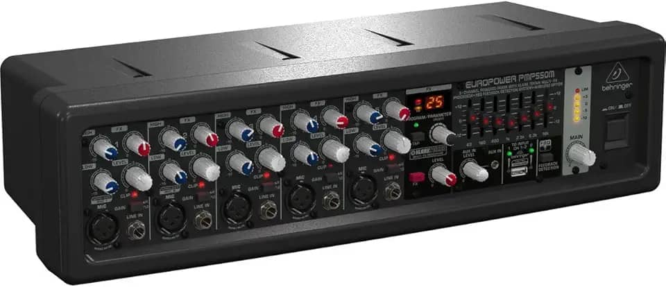 Mesa de Som Behringer PMP550M 05 Canais Amplificado 500W Europower