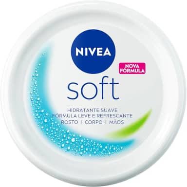 NIVEA Creme Soft 48g - Hidratação suave para rosto, mãos e corpo com fórmula leve e refrescante