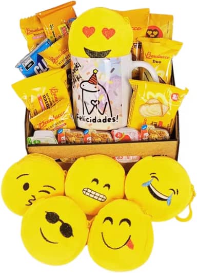 Cesta De Café Da Manhã Presente Aniversario Datas Especiais (Caneca Flork)