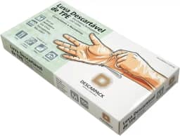 Luva Descartável TPE (Viniflex) | Sem Pó | Tamanho M | Uso Geral | 100 Unidades.