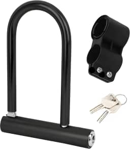 JustGoFit Trava Antifurto U Lock Para Bicicleta Em Aço Temperado Cadeado Resistente Com Chave Alta Segurança