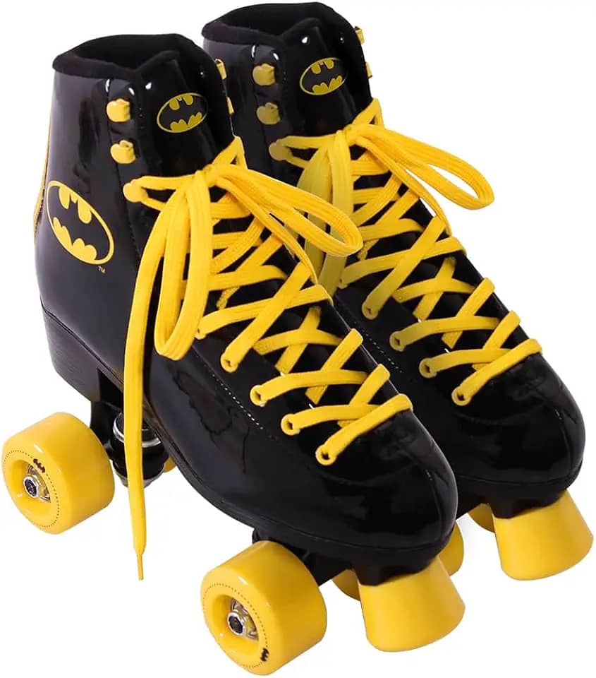 Bel - Patins Quad Batman Vinil Preto e Amarelo (38)