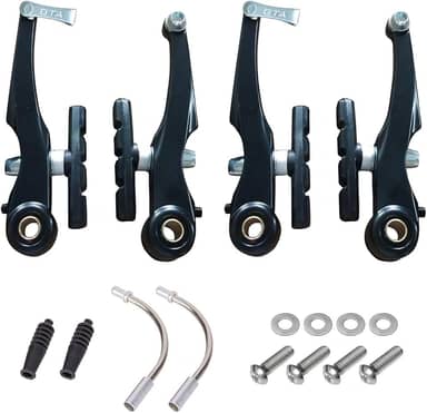 Kit De Freio Jogo V-brake Nylon Sapata 70 mm Orbital Bike Mtb Cor Preto