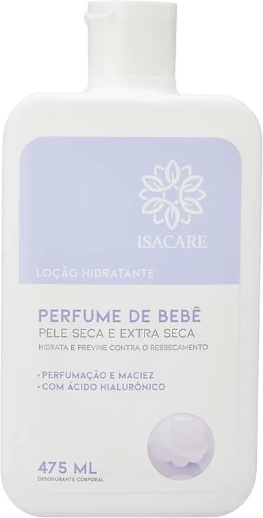 Isacare Loção Hidratante Perfume De Bebe Branco 475 Ml
