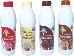 Coberturas Para Sorvete Kit 4 Potes Sabores Du Porto