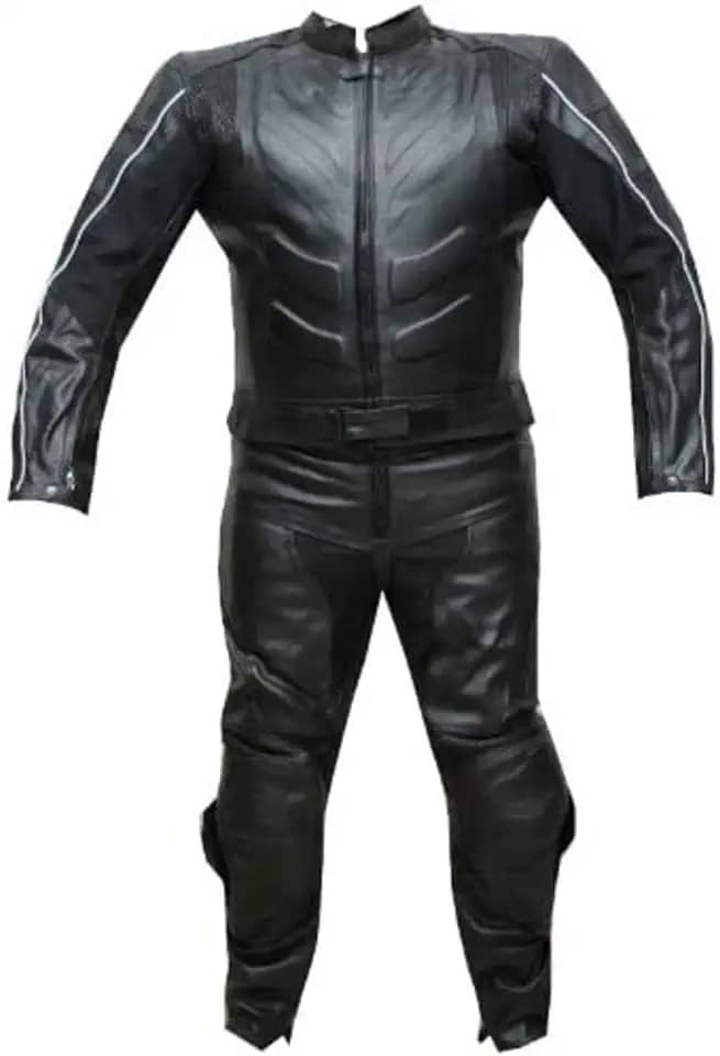 Nubuck leatherworks Fato de corrida de couro para motocicleta, 2 peças com proteção CE Armor