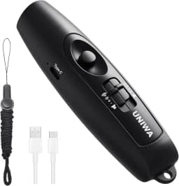 UNIWA Apito eletrônico com carregamento USB, apito de emergência manual de 3 tons e 3 de alto volume para professores de árbitros, apito elétrico de segurança para acampamento de jogos de esportes ao