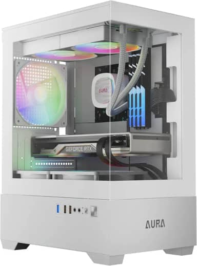Gabinete Gamer Gamdias Aura GC9M Elite Branco com 3 Fans