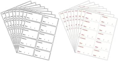 200 etiquetas para recipientes de alimentos, etiquetas de alimentos para freezer, adesivos removíveis para armazenamento de alimentos