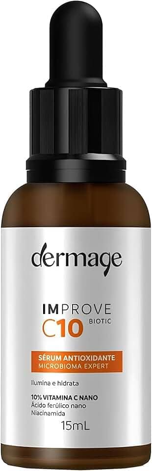 Improve C 10, Sérum Facial com Vitamina C 10%, Ácido Ferúlico e Vitamina E, Textura Oil Free, Rápida Absorção, Toque Seco, Ação Antioxidante,15g