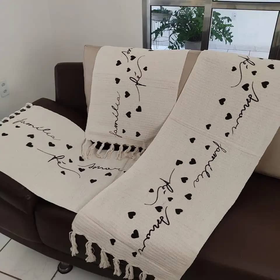 Tapete Para Cozinha Jogo Kit Conjunto Passadeira Com 3 Peças Estampado Desenho Geometrico Frases Algodão Decoração Casa Tear