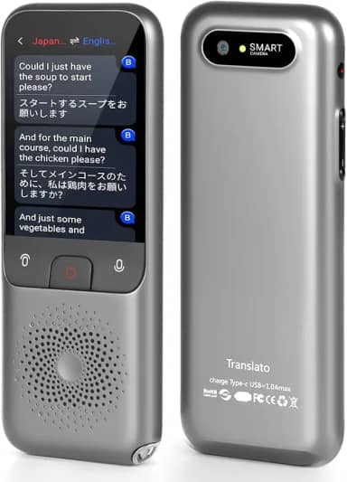 Máquina de Tradução, Cinza, Tradutor de Voz Inteligente Tela Sensível Ao Toque, Dispositivo Tradutor de 138 Idiomas, A Escolha Ideal para O Escritório