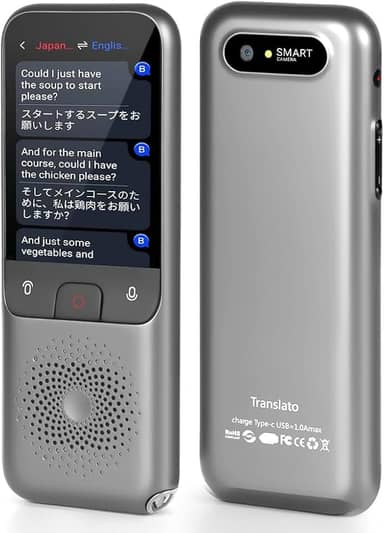 Máquina de Tradução, Cinza, Tradutor de Voz Inteligente Tela Sensível Ao Toque, Dispositivo Tradutor de 138 Idiomas, A Escolha Ideal para O Escritório