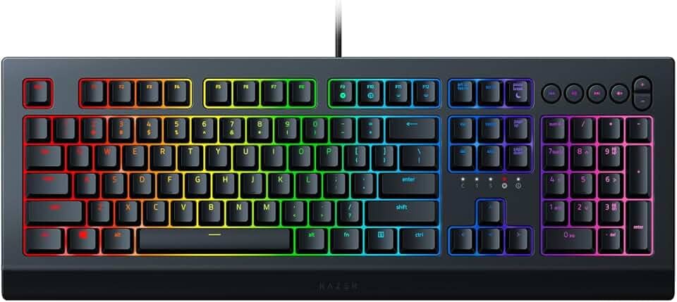 Teclado Gamer Razer Cynosa Chroma V2 Membrane Switch, Preto